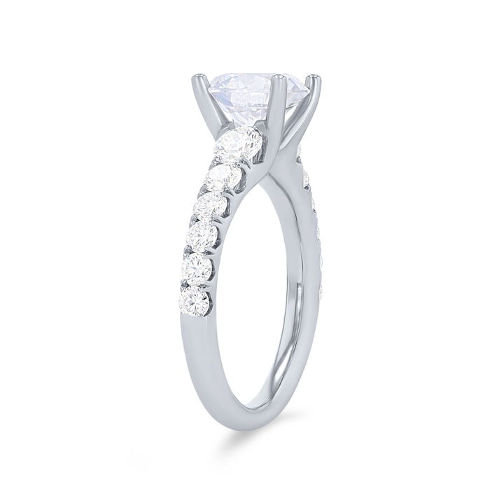 Yellow Gold 14K Sylvie Graduated Diamond Engagement Setting