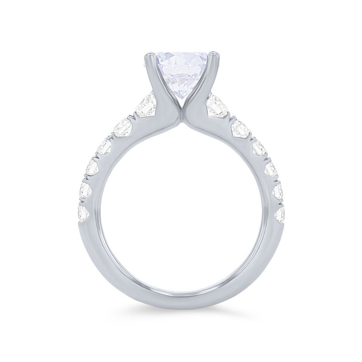 Yellow Gold 14K Sylvie Graduated Diamond Engagement Setting