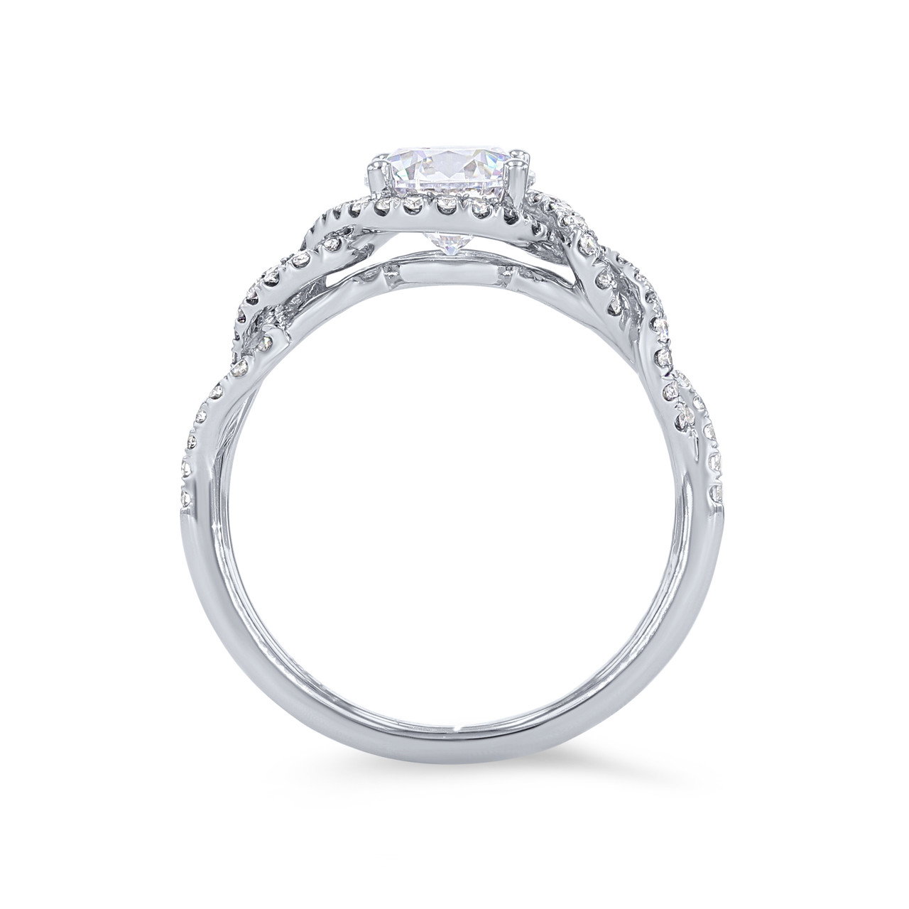 Sylvie Halo Twist Diamond Engagement Setting 2