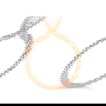 Sylvie Rope Twist Half Diamond Engagement Setting