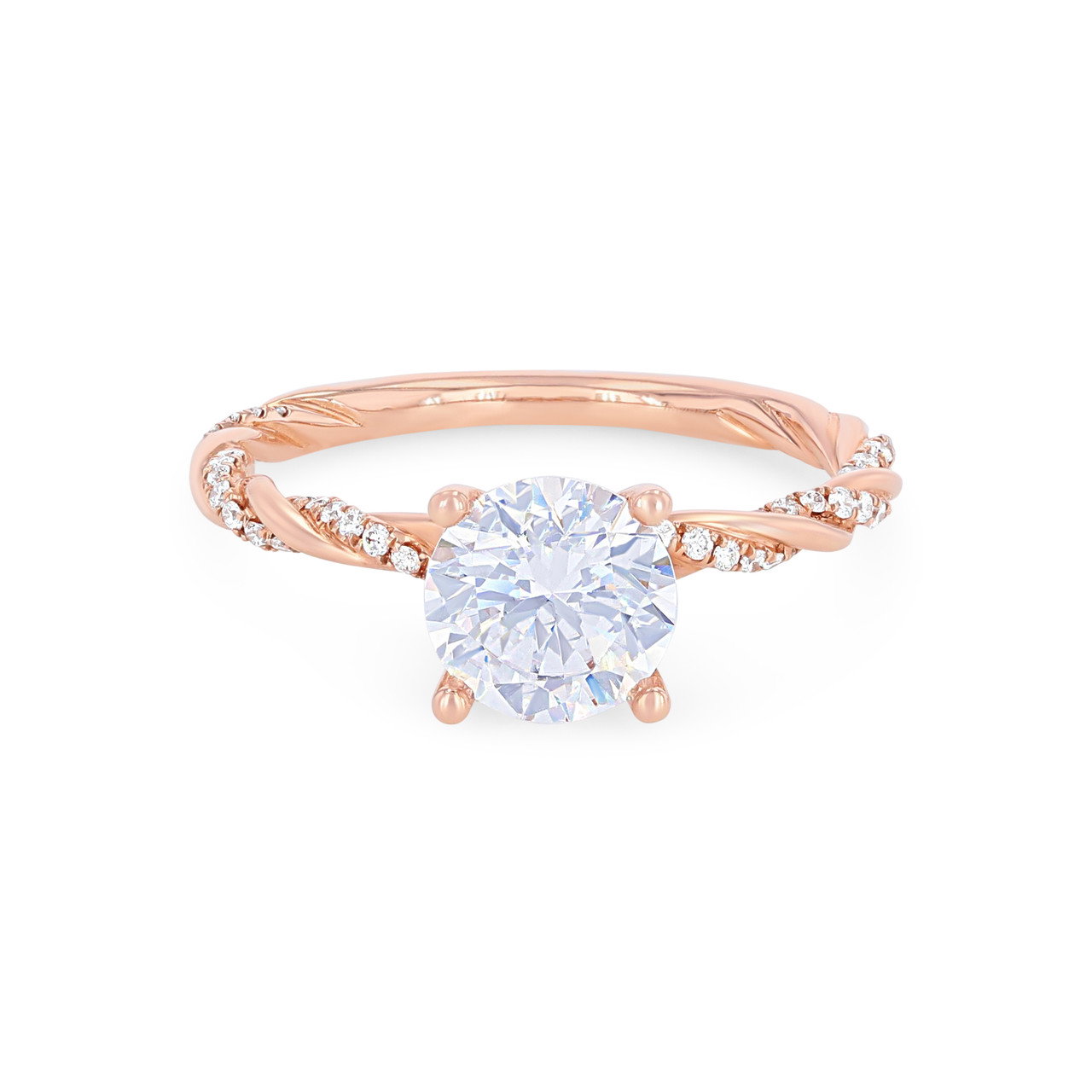 Sylvie Rope Twist Half Diamond Engagement Setting 0