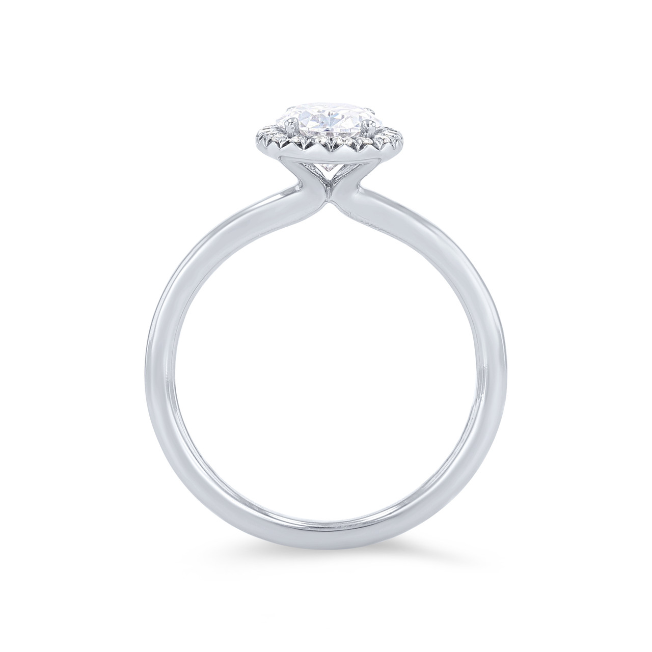 Sylvie Oval Halo Solitaire Engagement Setting 2