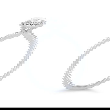Sylvie Oval Halo Solitaire Engagement Setting