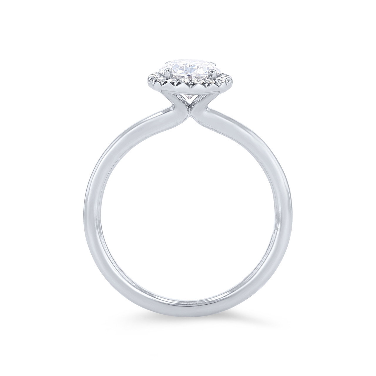 Sylvie Oval Halo Solitaire Engagement Setting 2