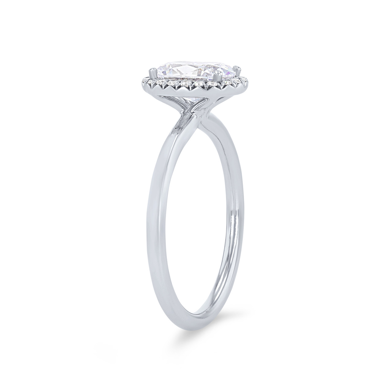 Sylvie Oval Halo Solitaire Engagement Setting 1