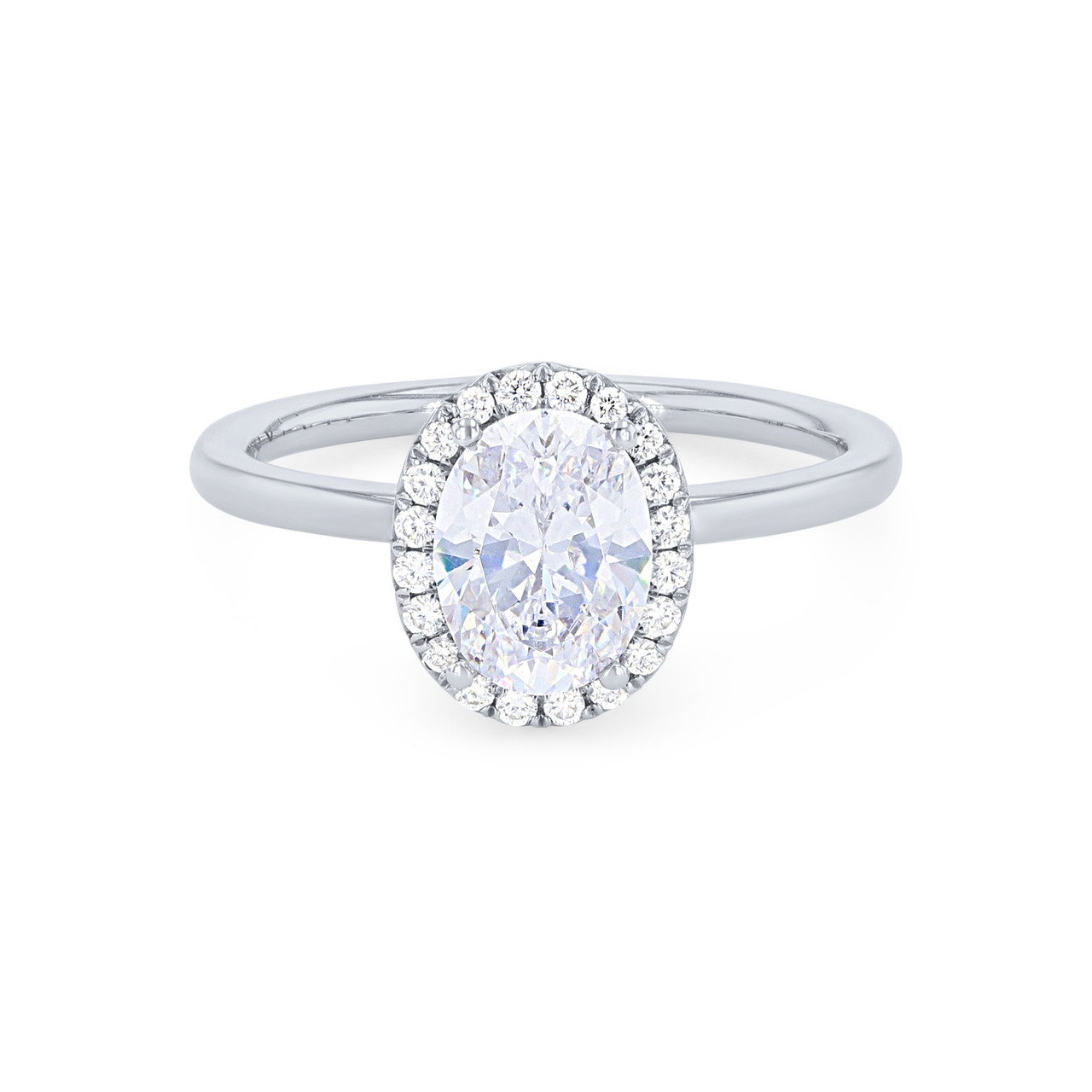 Sylvie Oval Halo Solitaire Engagement Setting 0