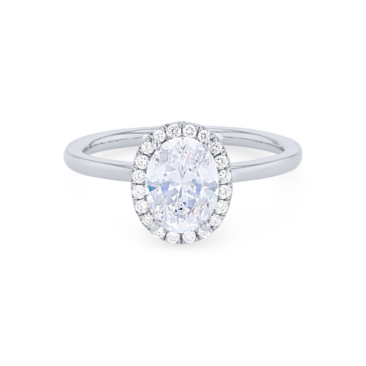 Sylvie Oval Halo Solitaire Engagement Setting 0