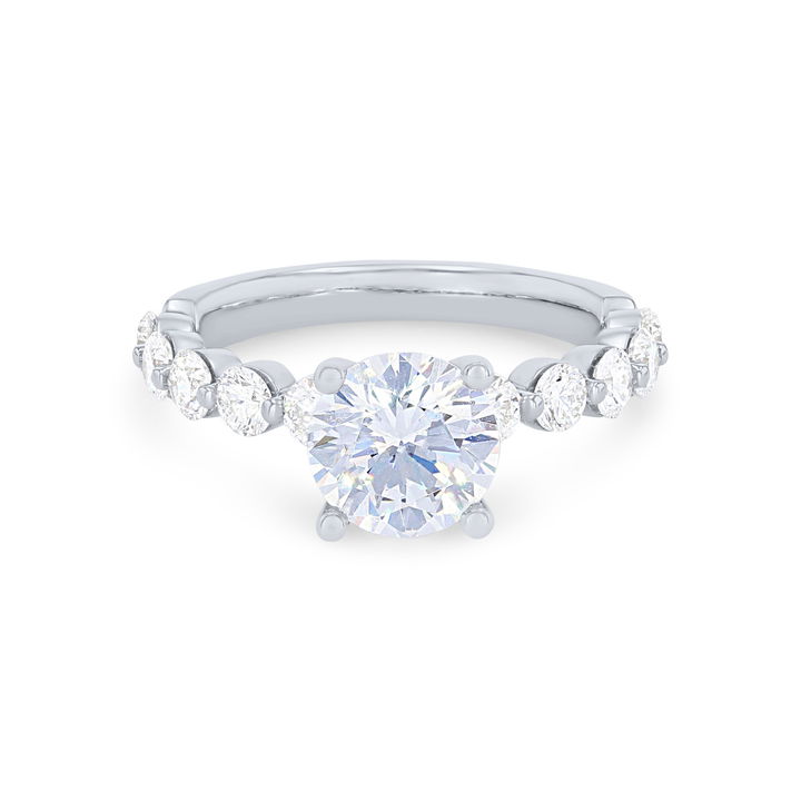 White Gold 14K Sylvie Single Prong Diamond Engagement Setting