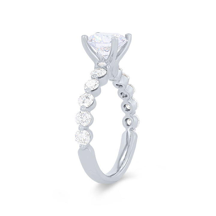 White Gold 14K Sylvie Single Prong Diamond Engagement Setting