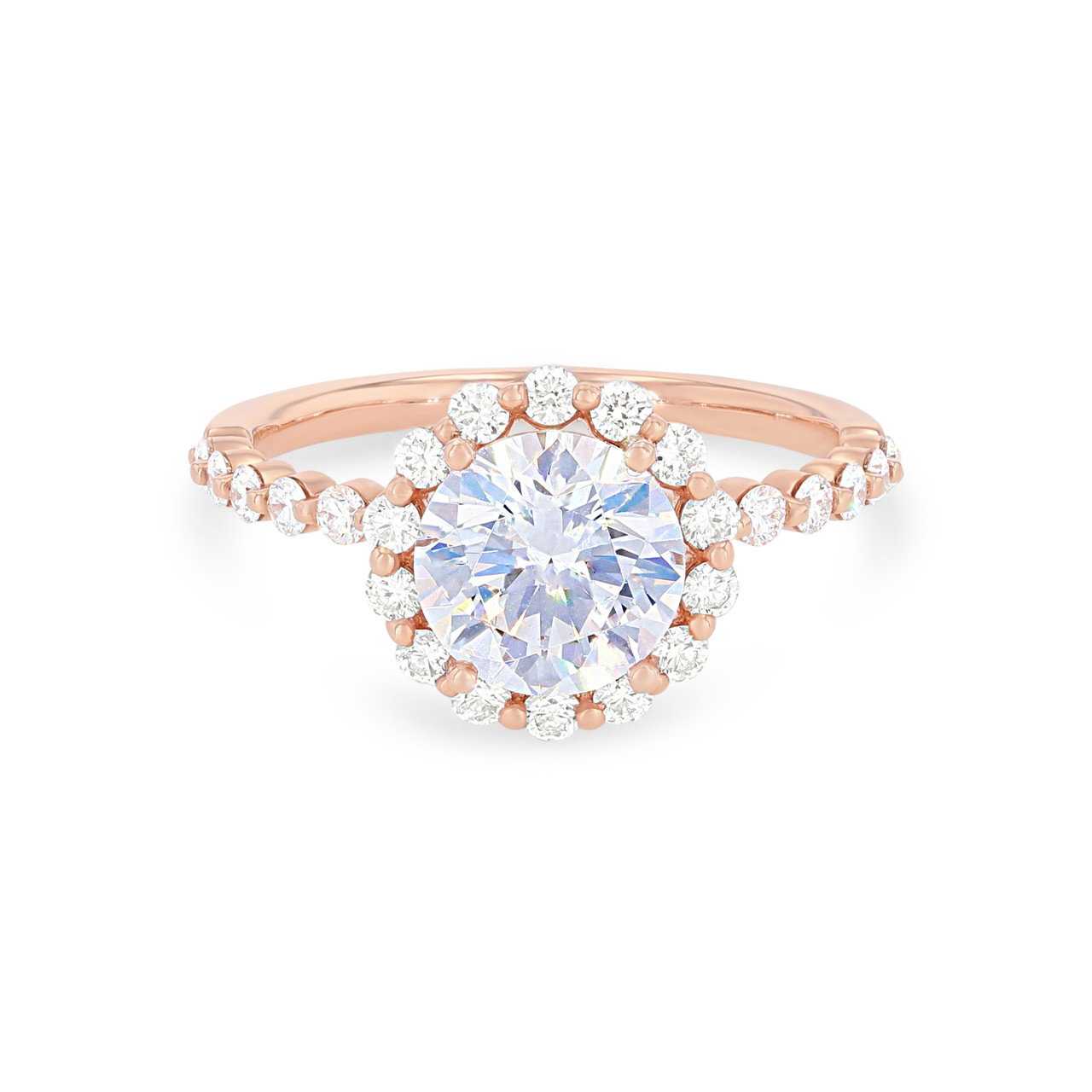Sylvie Single Prong Halo Engagement Setting 0