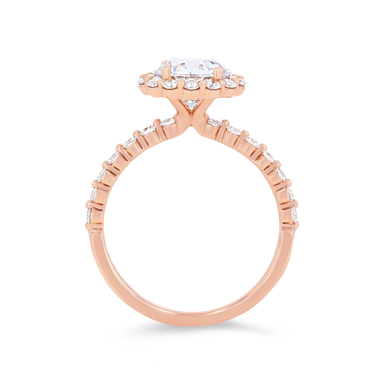 Sylvie Single Prong Halo Engagement Setting 2