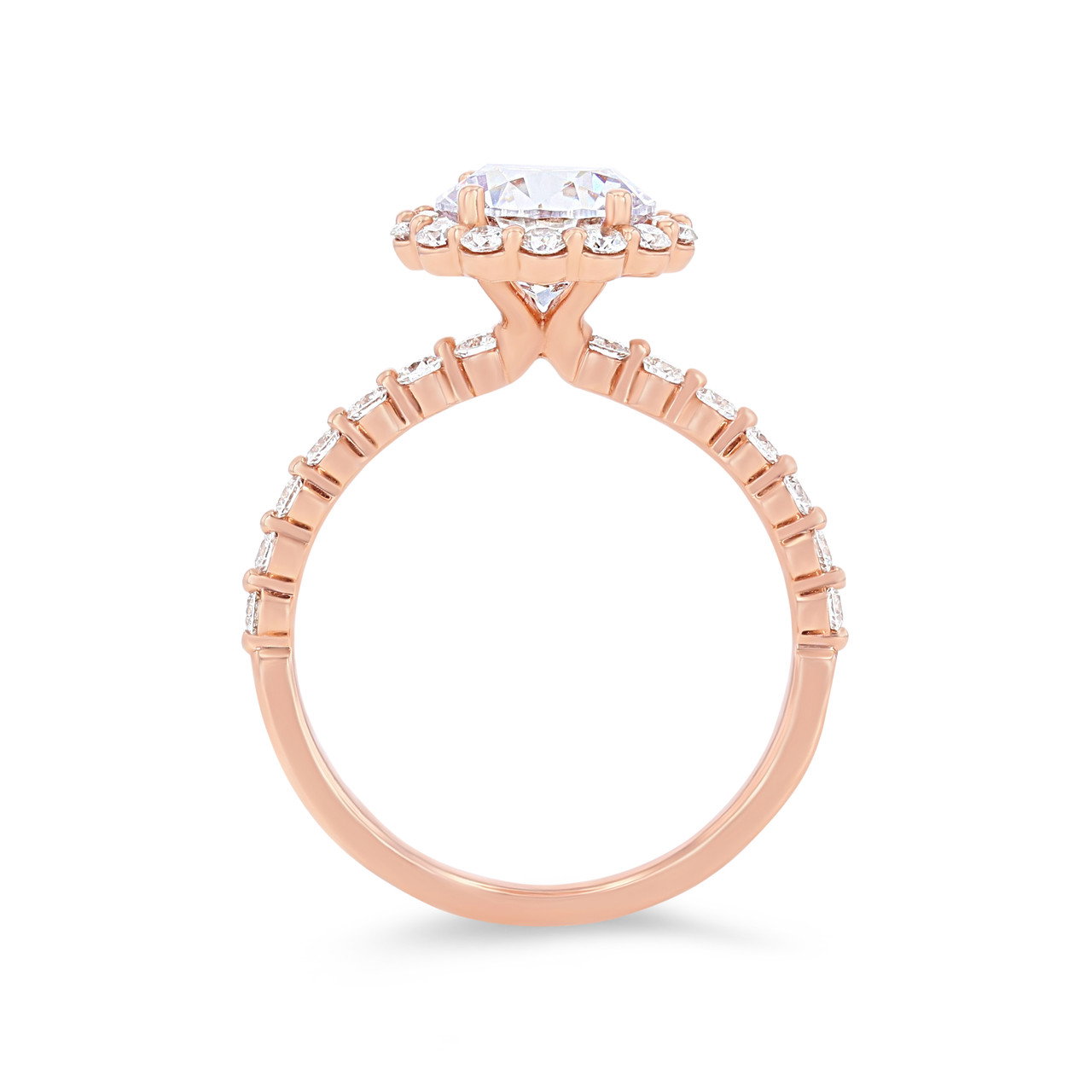 Sylvie Single Prong Halo Engagement Setting 2