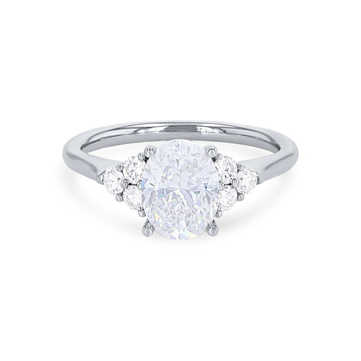Sylvie Diamond Cluster Engagement Setting In Yellow Gold 14K