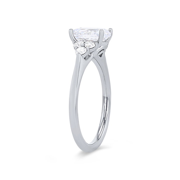 Sylvie Diamond Cluster Engagement Setting In Yellow Gold 14K