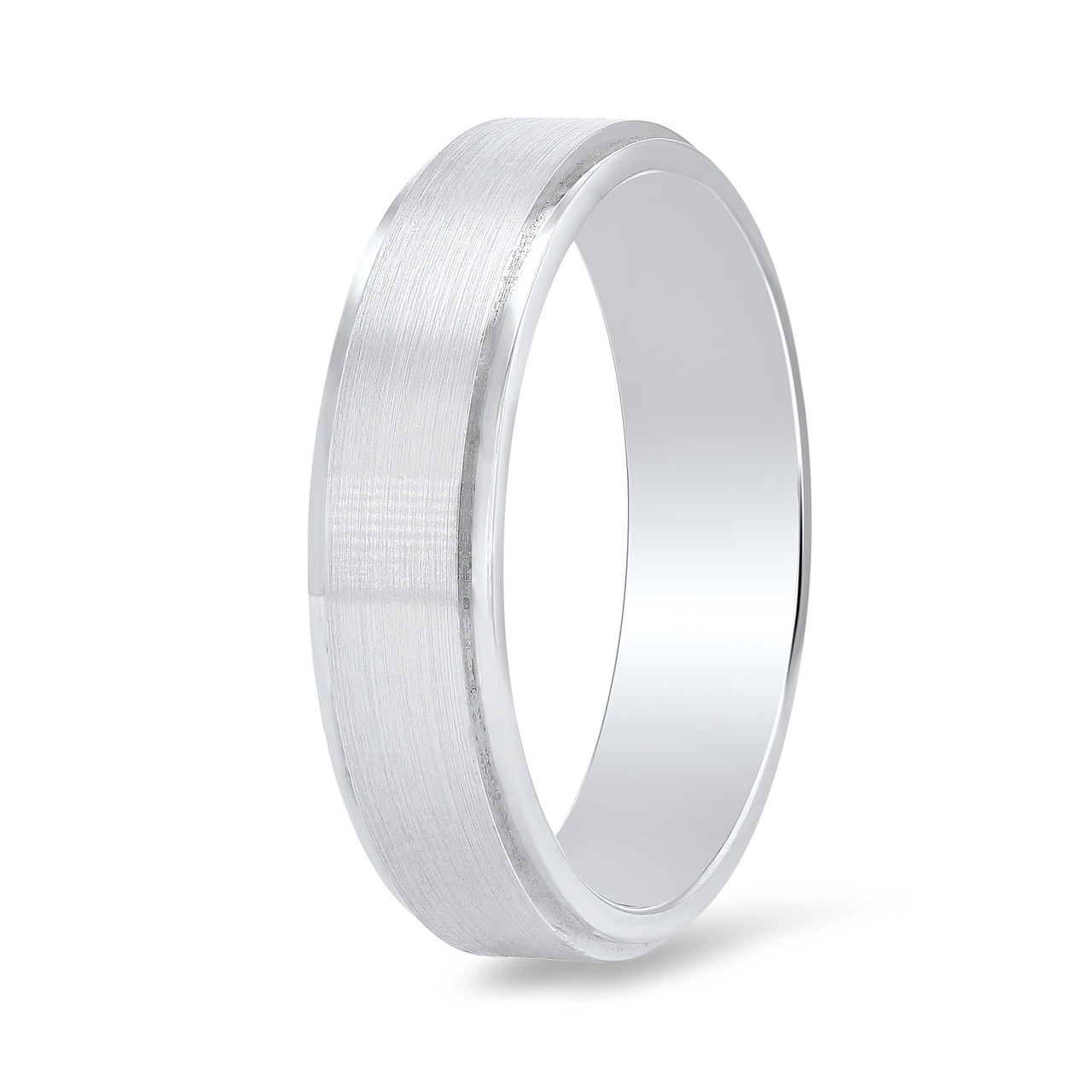 Matte Flat Edge 5.5mm Wedding Band 1