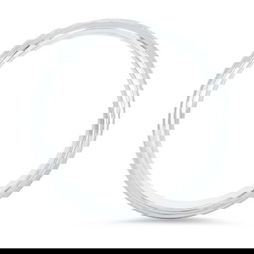 Wire Matte Polished Edge 6mm Wedding Band