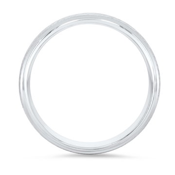 Wire Matte Polished Edge 6mm Wedding Band In Yellow Gold 14K