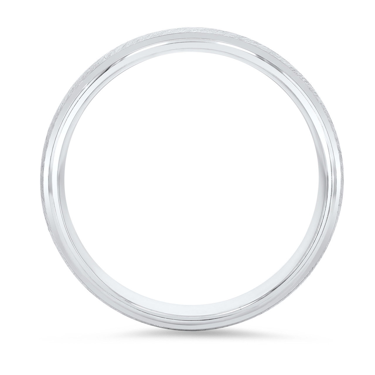 Wire Matte Polished Edge 6mm Wedding Band 2