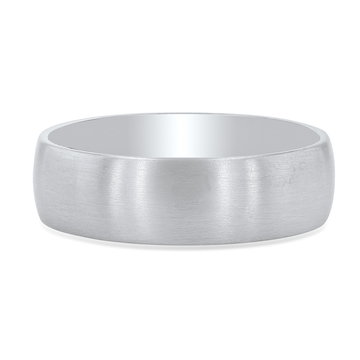 Classic Dome Matte 6.5mm Wedding Band In Yellow Gold 14K