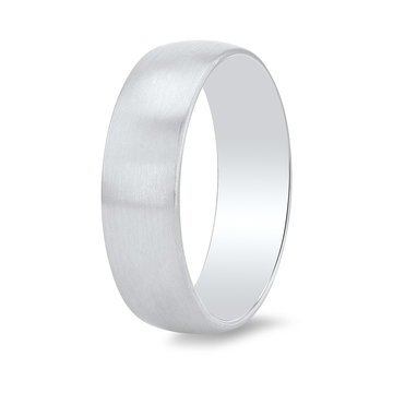 Classic Dome Matte 6.5mm Wedding Band In Yellow Gold 14K