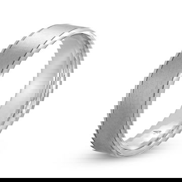 Matte Polished Edge 7mm Wedding Band 11