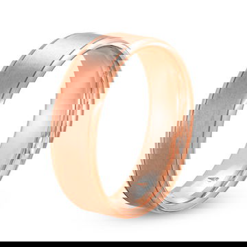 Matte Polished Edge 7mm Wedding Band 10