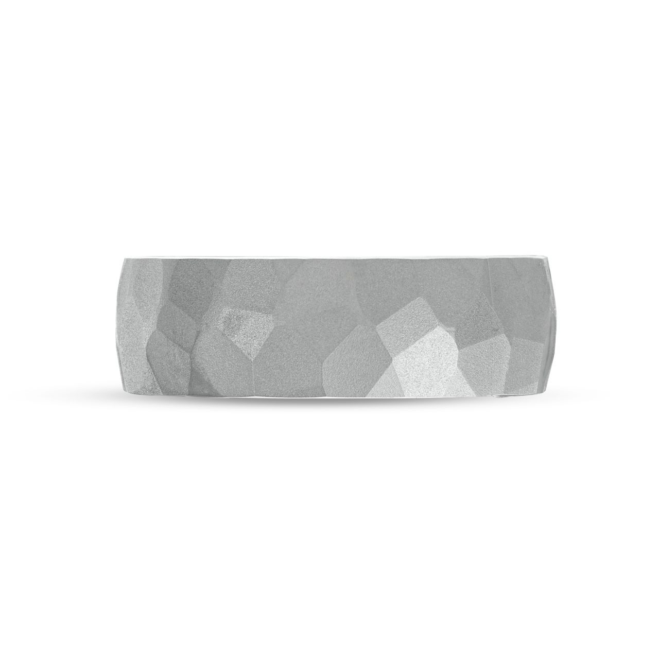 Matte Hammered 7mm Wedding Band 0