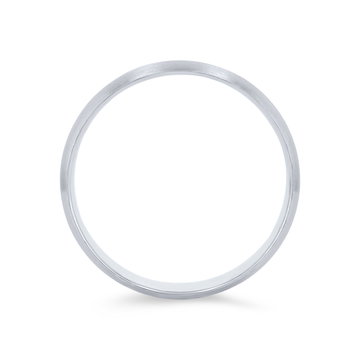 Matte Dome Comfort Fit 6mm Wedding Band In White Gold 14K