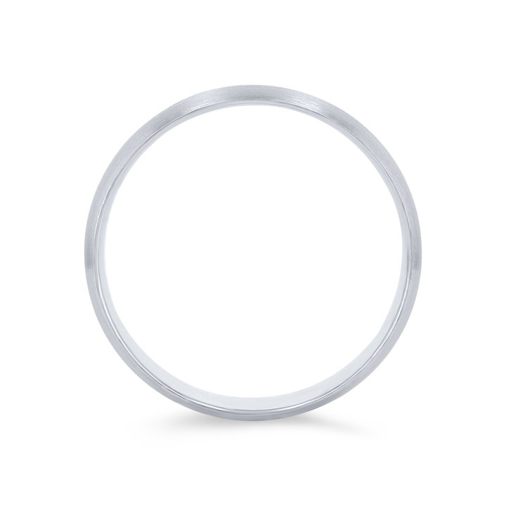 Matte Dome Comfort Fit 6mm Wedding Band In White Gold 14K