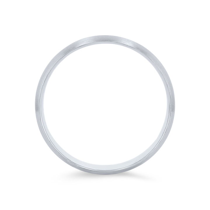 White Gold 14K Matte Dome 6mm Wedding Band