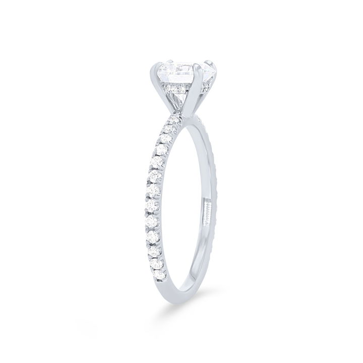 White Gold 18K Michael M. Crown Hidden Halo Engagement Setting
