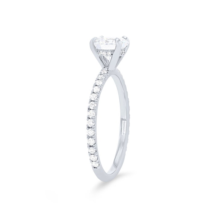 Michael M. Crown Hidden Halo Engagement Setting In White Gold 18K