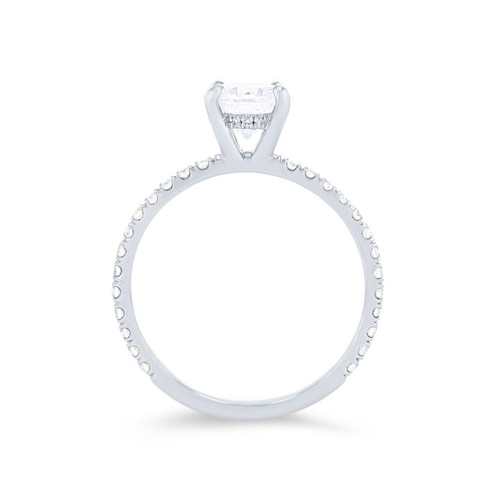 White Gold 18K Michael M. Crown Hidden Halo Engagement Setting
