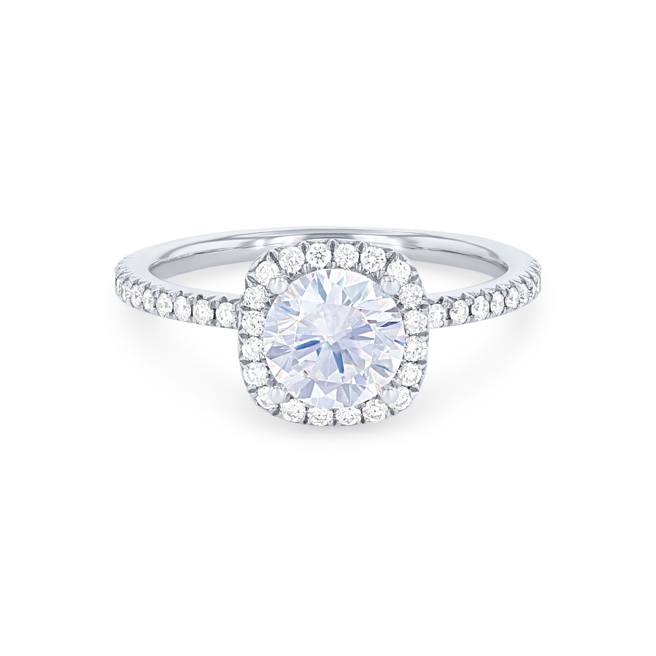 Sylvie Cushion Halo Diamond Engagement Setting 0