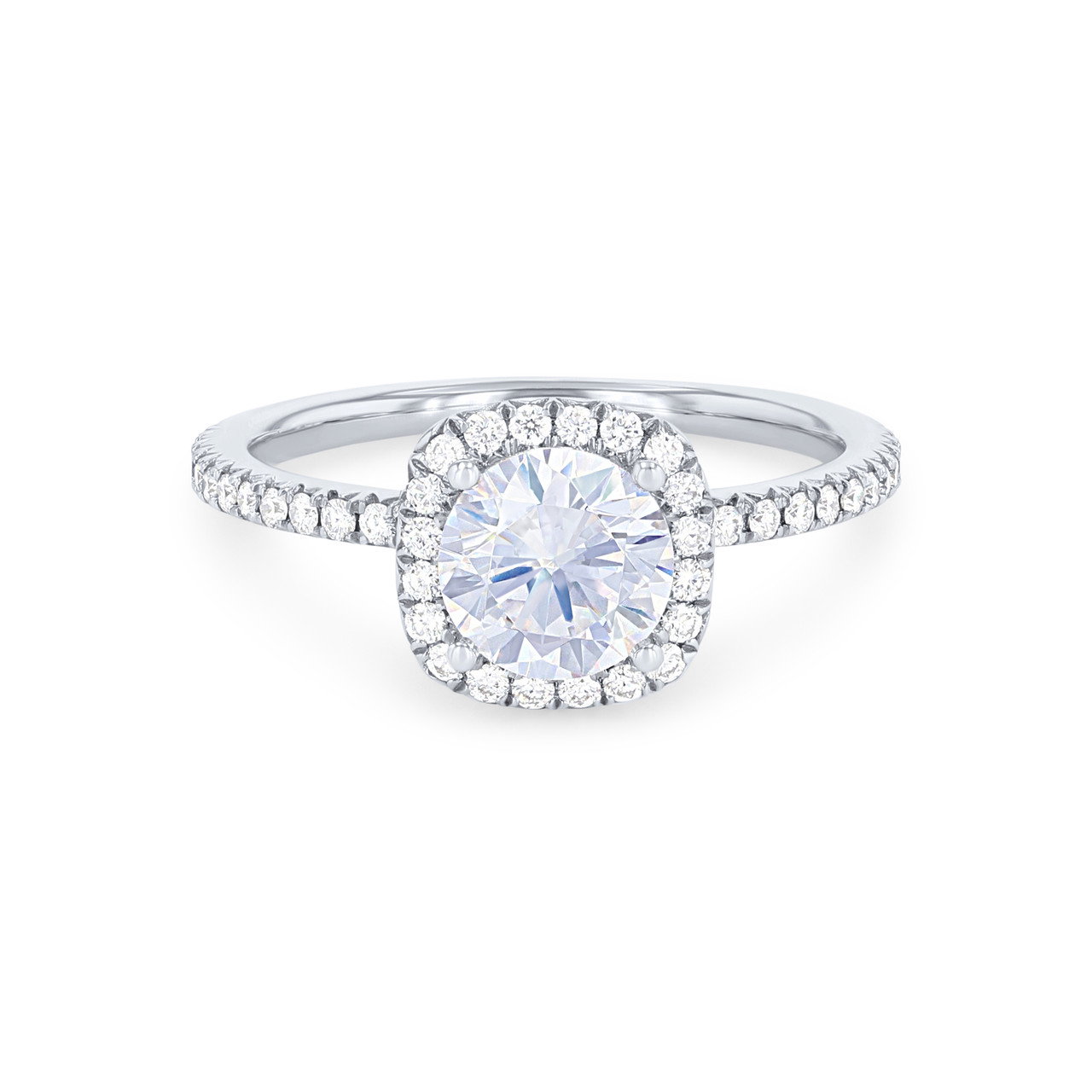 Sylvie Cushion Halo Diamond Engagement Setting 0