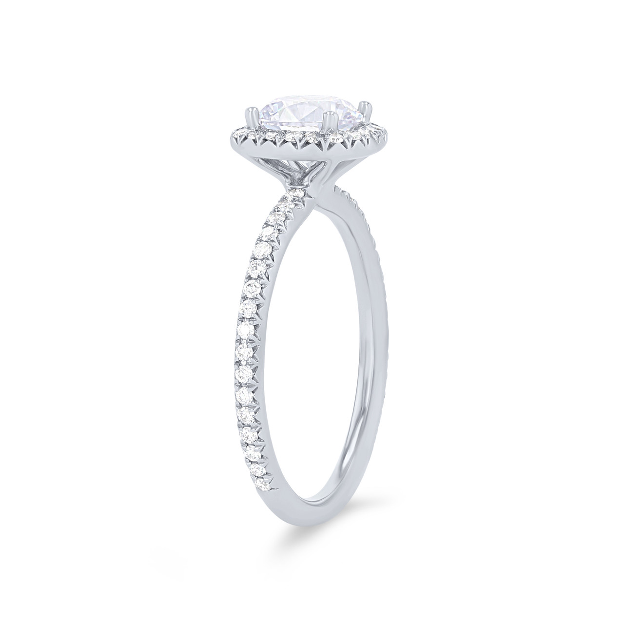 Sylvie Cushion Halo Diamond Engagement Setting 1
