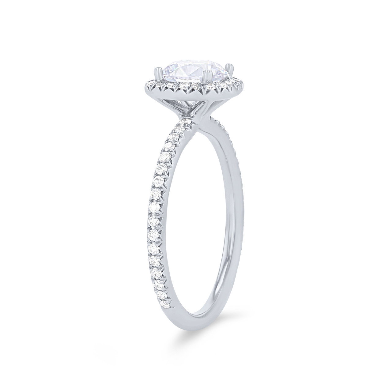 Sylvie Cushion Halo Diamond Engagement Setting 1