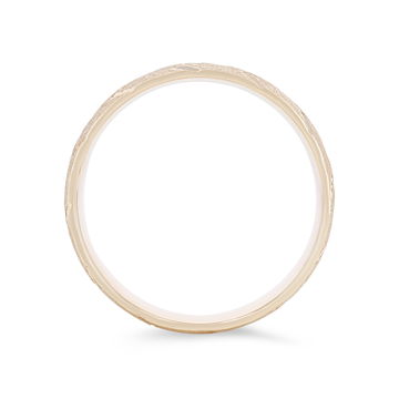 Matte Shimmer Braided 8mm Wedding Band In Yellow Gold 14K