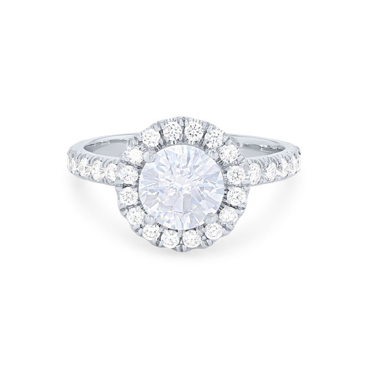White Gold 18K Michael M. Europa Round Halo Engagement Setting