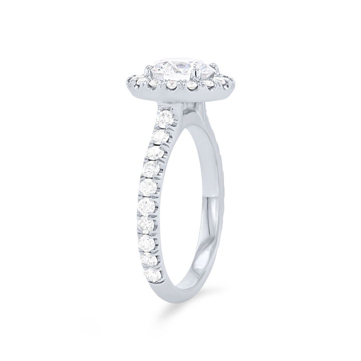White Gold 18K Michael M. Europa Round Halo Engagement Setting