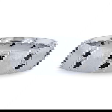 Black Diamond Shimmer Matte 6mm Wedding Band
