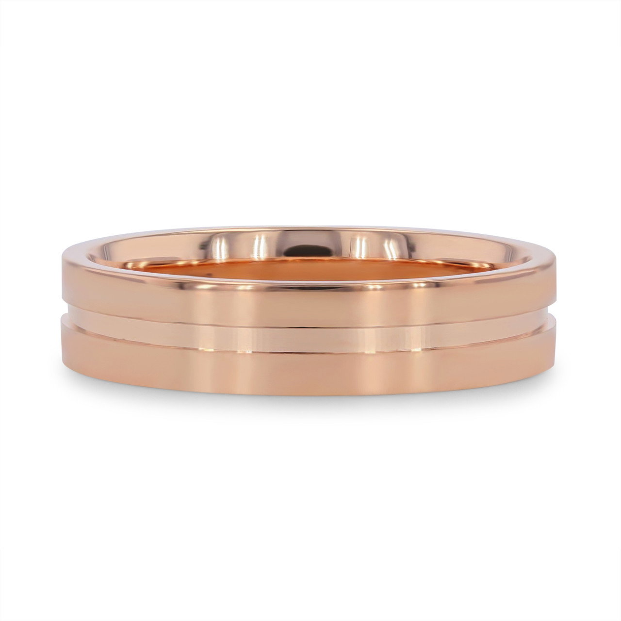 Polished Groove 5mm Wedding Band 0