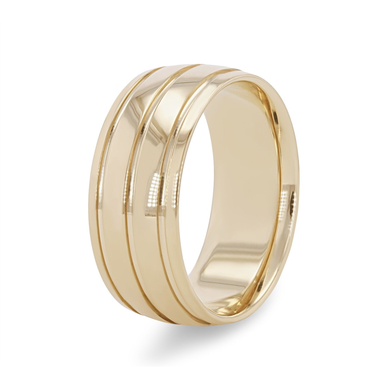 Multirow Groove 9mm Wedding Band 1
