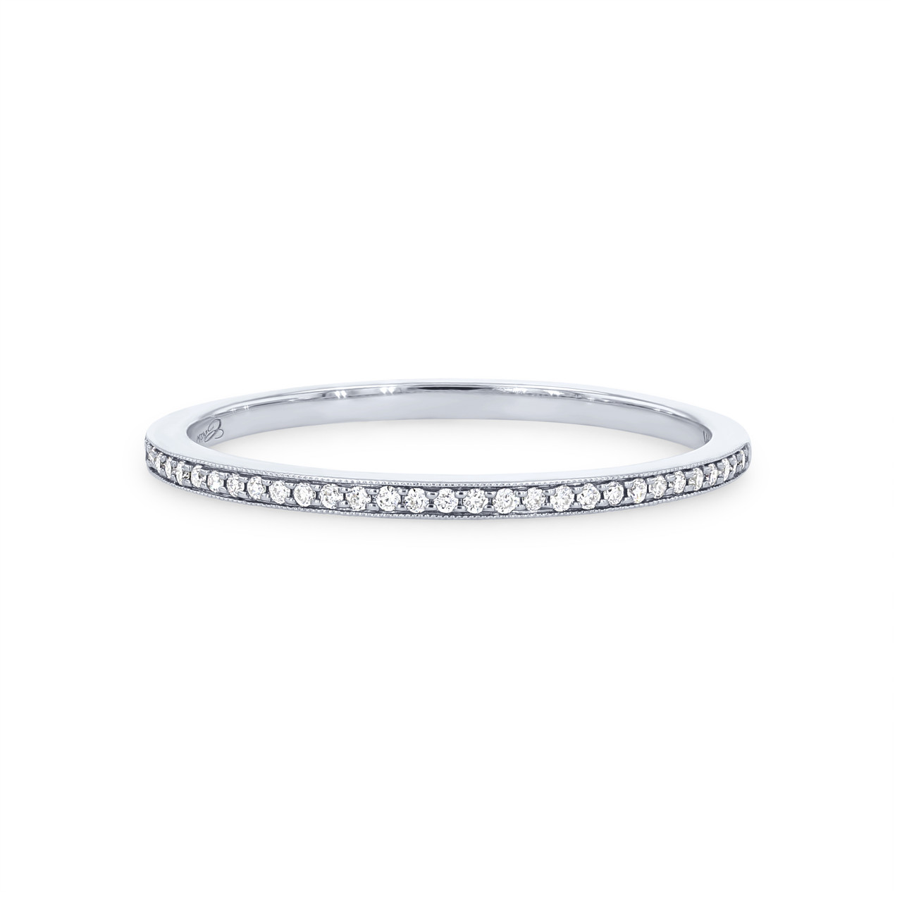Beadset Milgrain Wedding Band