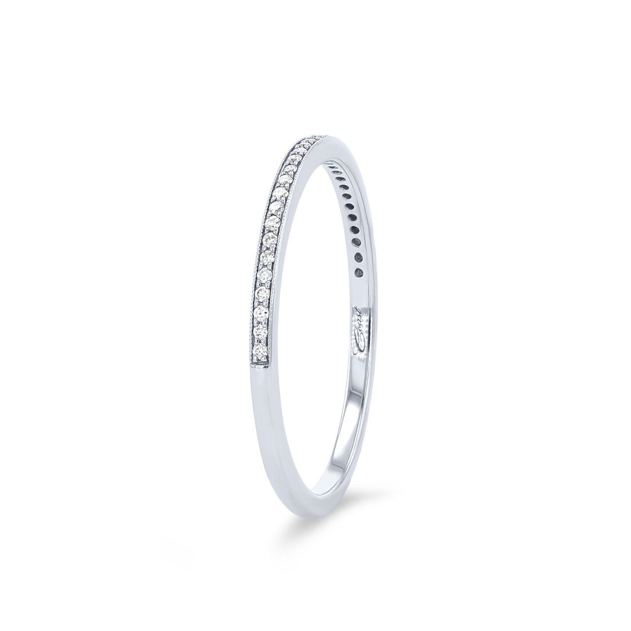 Beadset Milgrain Wedding Band