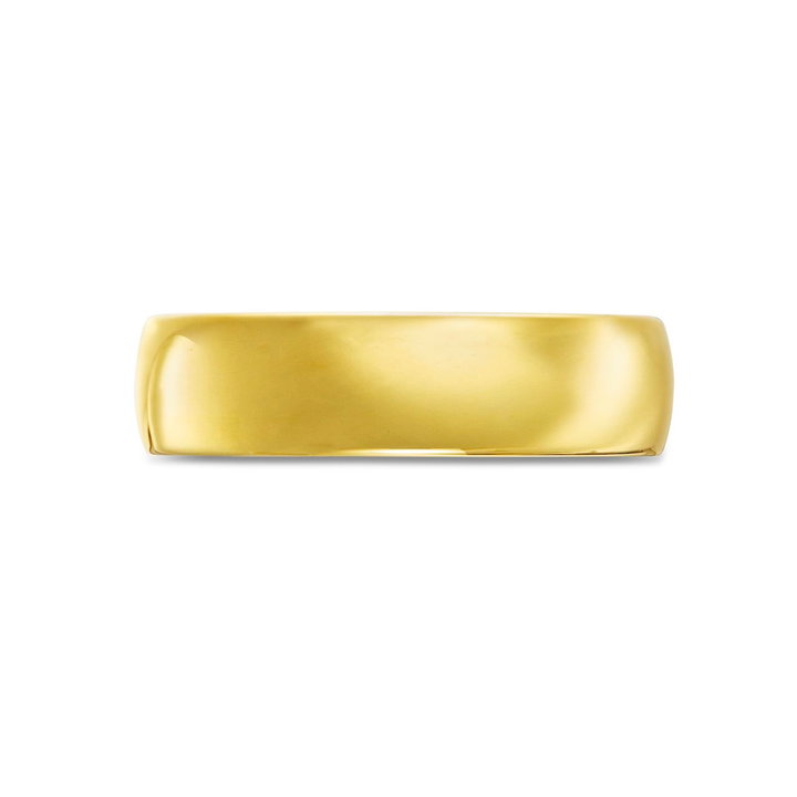 Classic Dome 6mm Wedding Band In Yellow Gold 14K