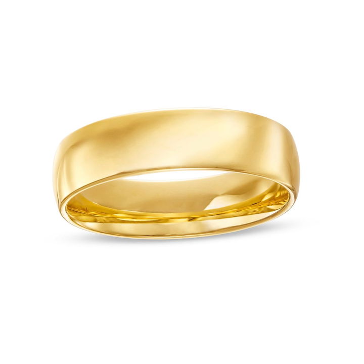 Yellow Gold 14K Classic Dome 6mm Wedding Band