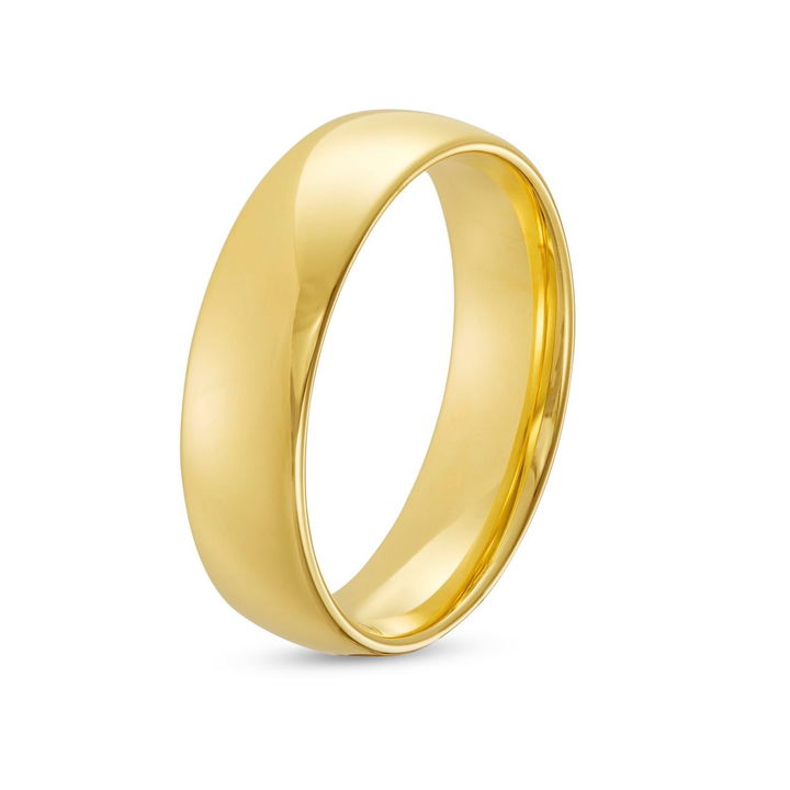 Yellow Gold 14K Classic Dome 6mm Wedding Band