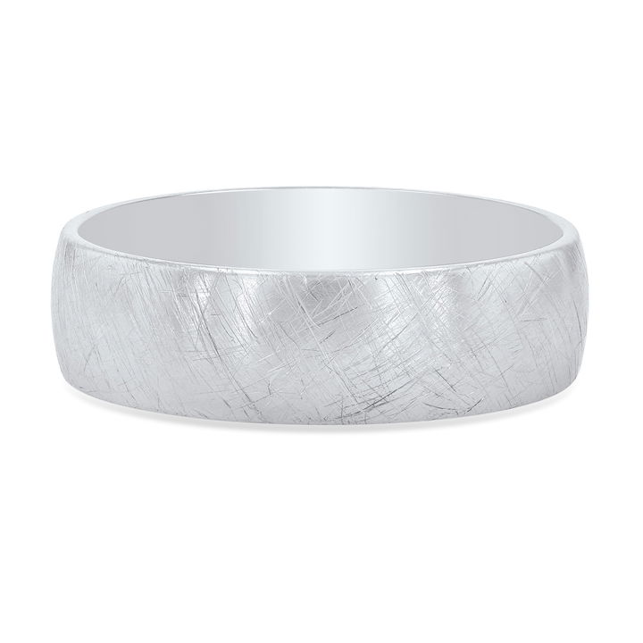 Platinum Wire Matte 6.5mm Wedding Band