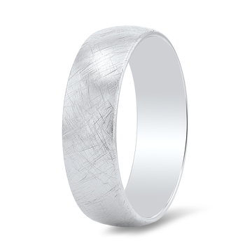 Wire Matte 6.5mm Wedding Band In Yellow Gold 14K